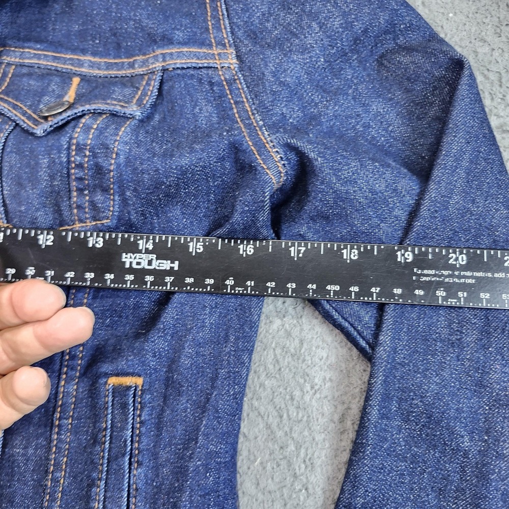 Old Navy Jacket Womens Petite Small Blue Denim Button Front Pockets Classic - Picture 8 of 10